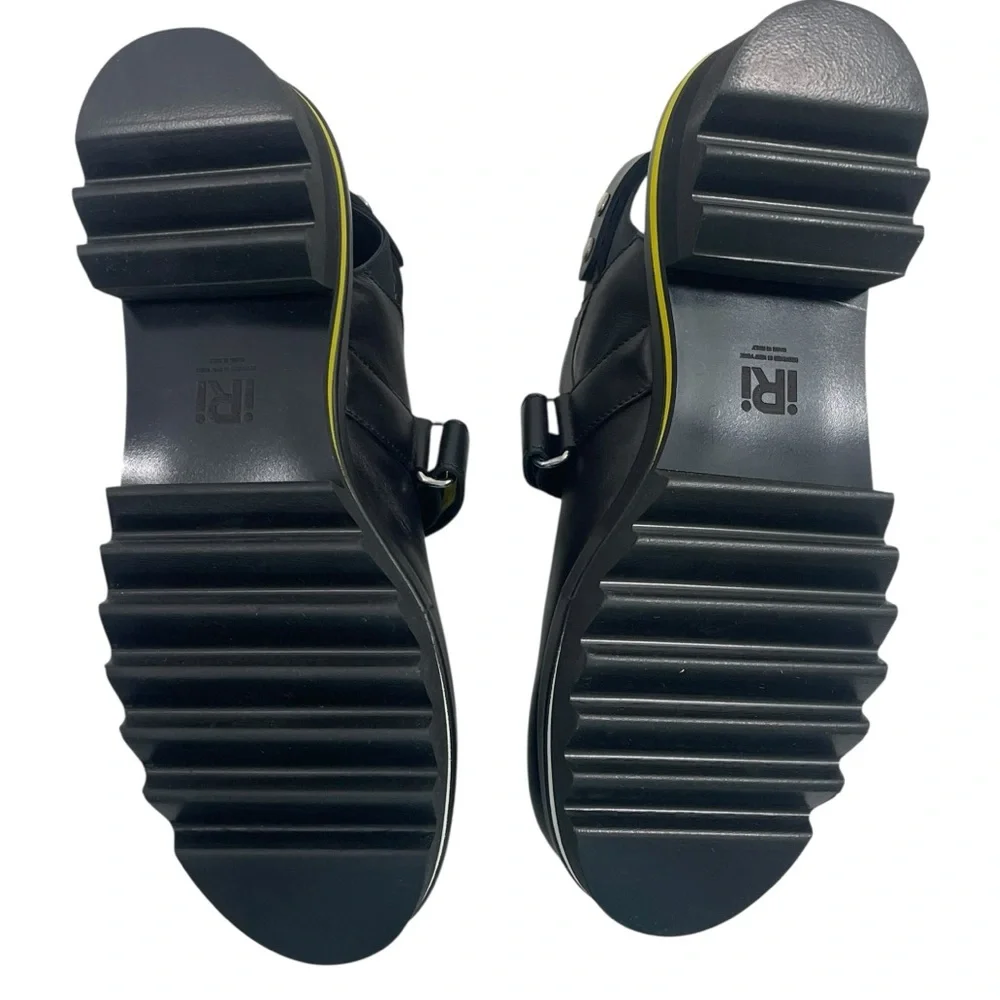 NIB iRi NYC‎ DAANY Black Leather Open Back Sandal Women’s Size US 11 EU 41